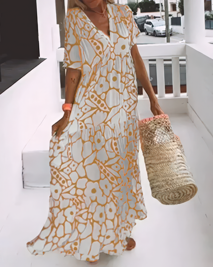 Anouk - Casual V-Neck Loose Beach Dress