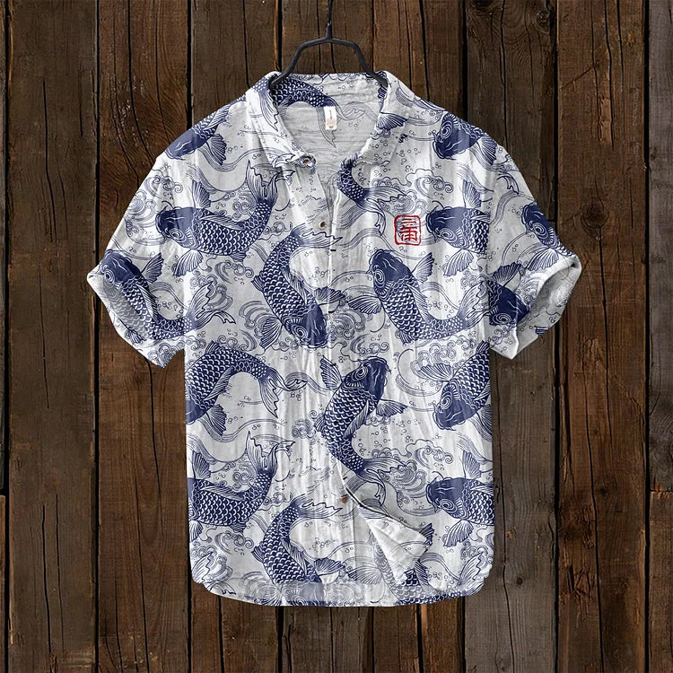 Men Casual Shirt with Fishing Print | Nico