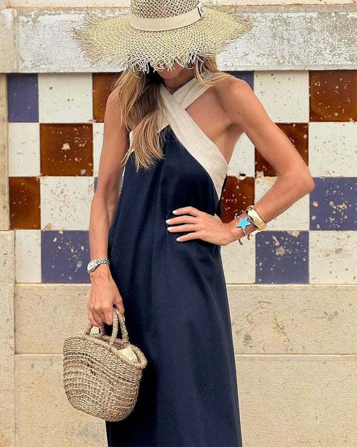 Aria - Classy Cross-Border Ankle-Length Dress