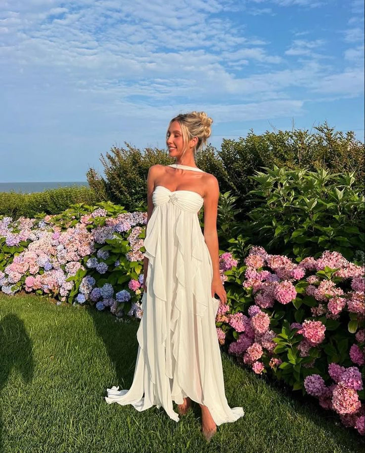 Abigail - Elegant Ruffle Strapless Maxi Dress