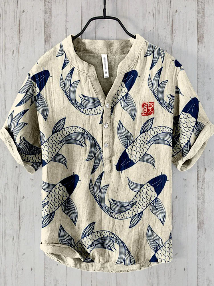 Men Casual Shirt with Fishing Print | Nico