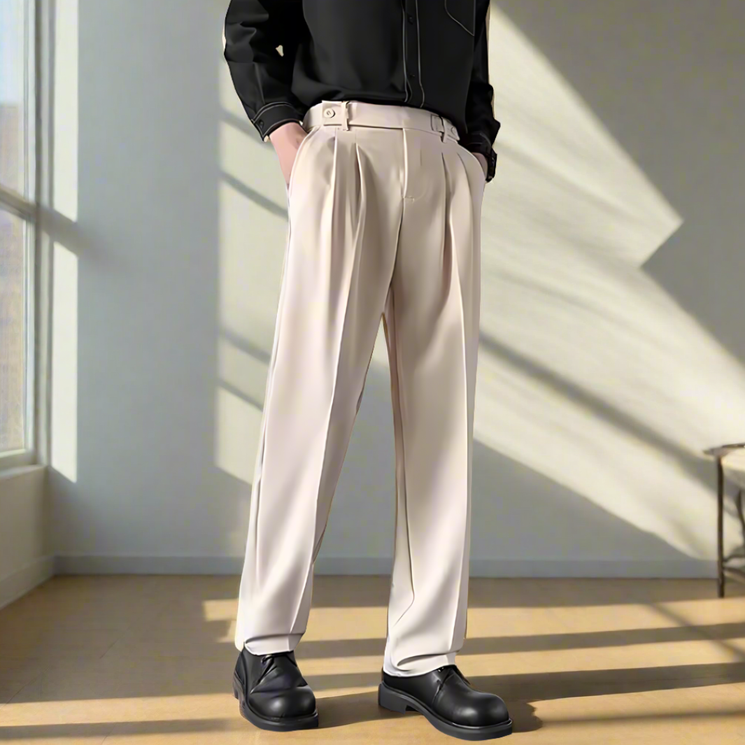 Men Classic Fit Pleated Pants | Salvetti