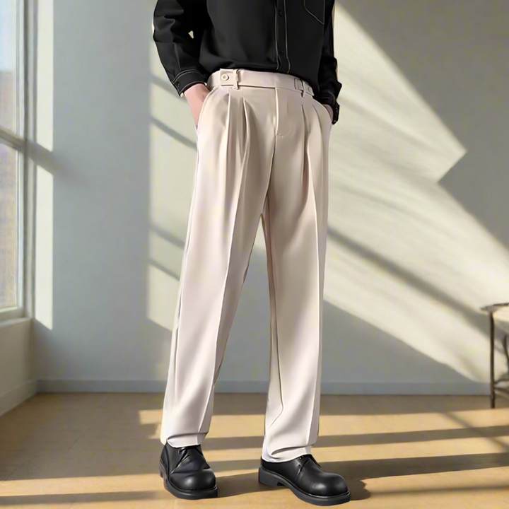 Men Classic Fit Pleated Pants | Salvetti