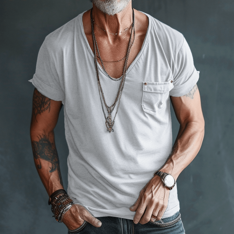 Men Rugged V-Neck T-Shirt | Jackson