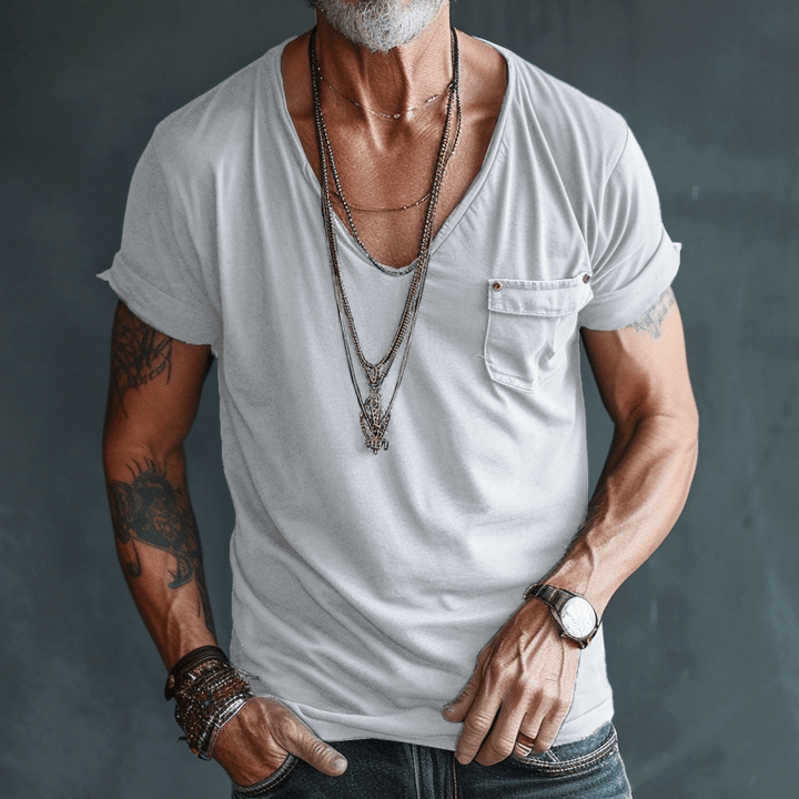 Men Rugged V-Neck T-Shirt | Jackson
