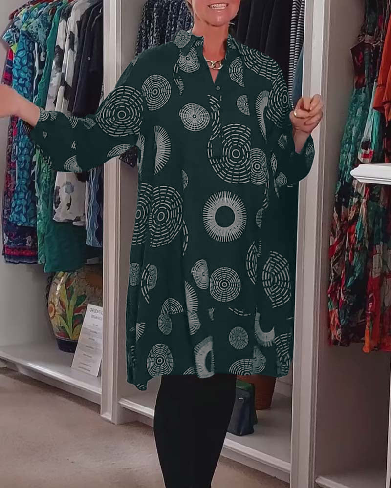 Meliora™ | Casual Geometric Print Dress