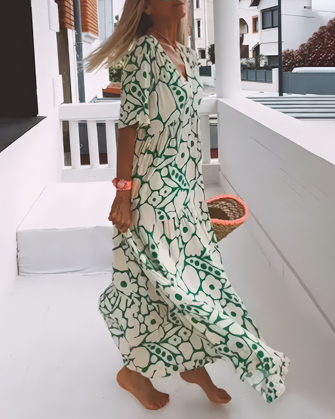Anouk - Casual V-Neck Loose Beach Dress