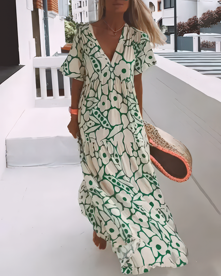 Anouk - Casual V-Neck Loose Beach Dress
