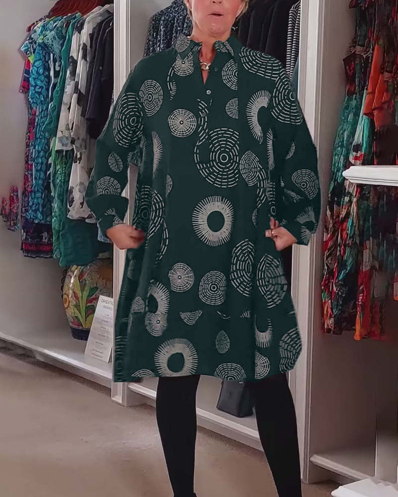 Meliora™ | Casual Geometric Print Dress