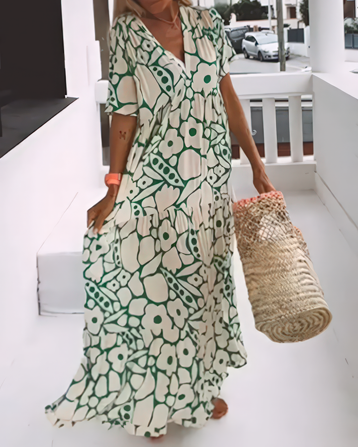 Anouk - Casual V-Neck Loose Beach Dress