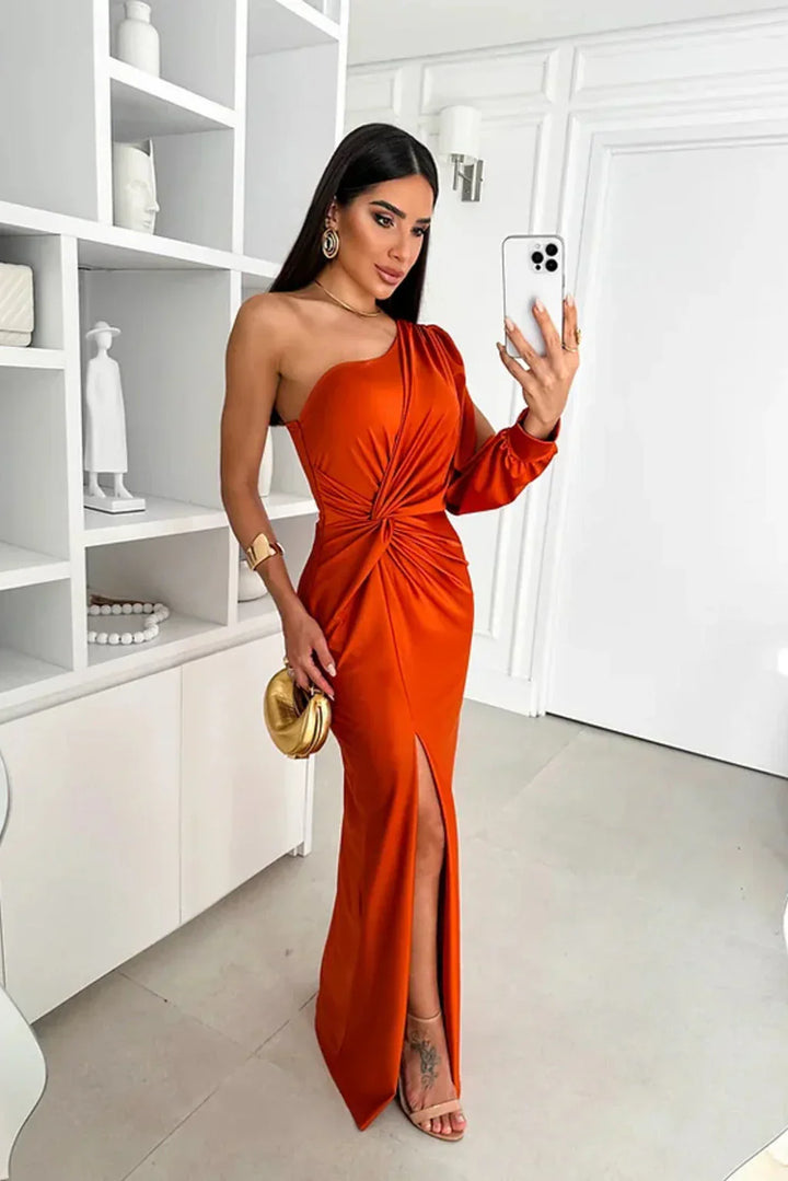 Bella - Chic Plaid Waist-Fitted Long With Side Slit
