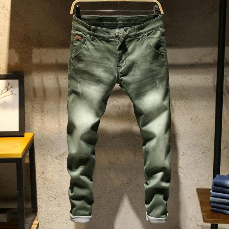 Men Vintage Washed Jeans | Leandro
