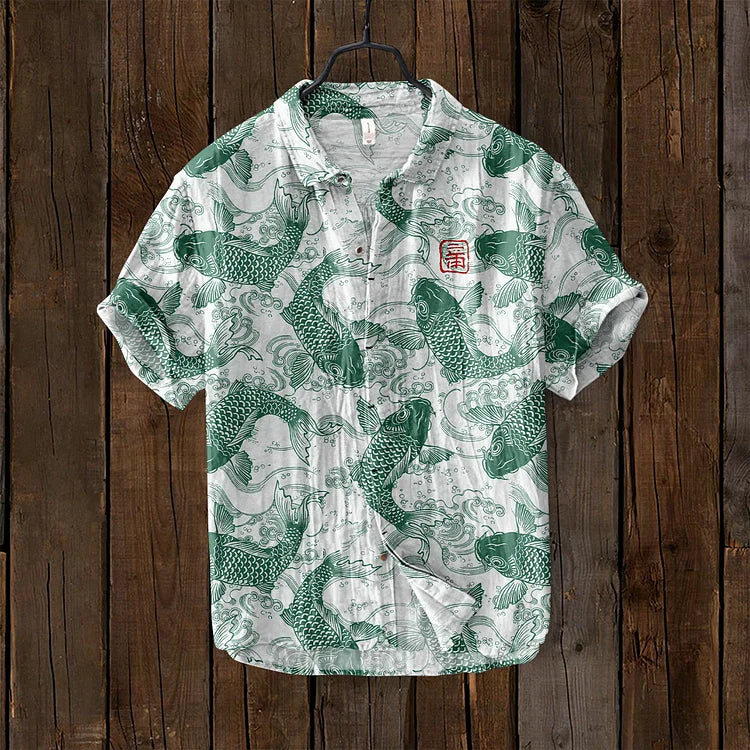 Men Casual Shirt with Fishing Print | Nico