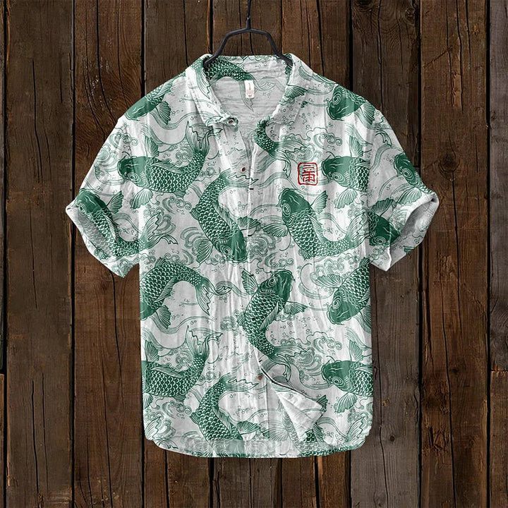 Men Casual Shirt with Fishing Print | Nico