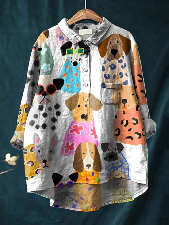 Amelia - Vintage-Inspired Dog Art Tee