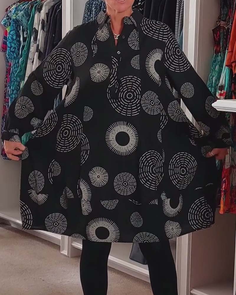 Meliora™ | Casual Geometric Print Dress