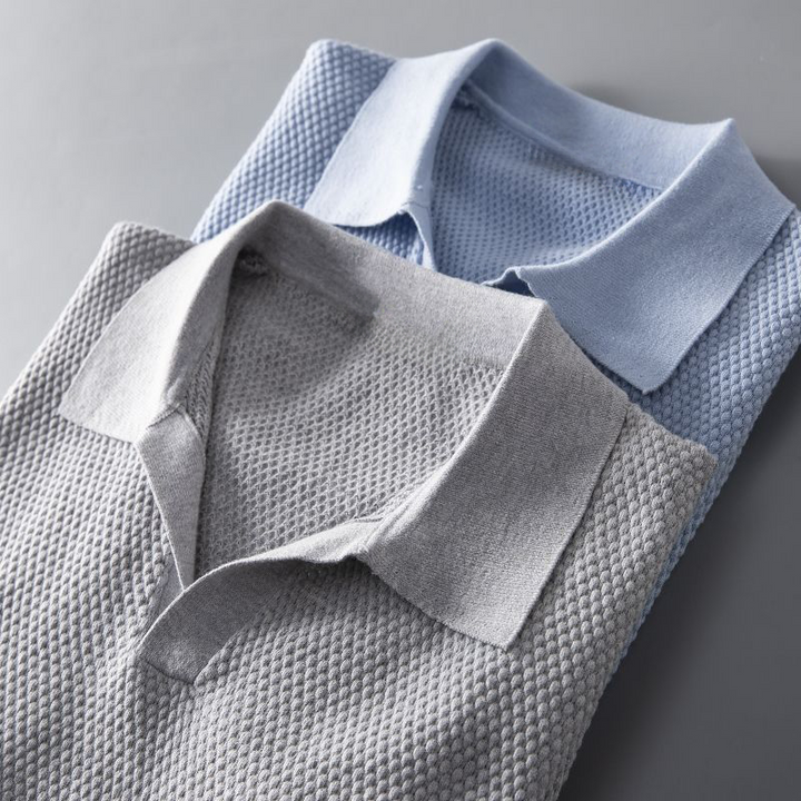 Men Textured Knit Polo Shirt | Jerry