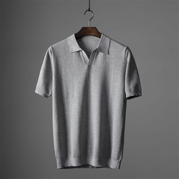 Men Textured Knit Polo Shirt | Jerry