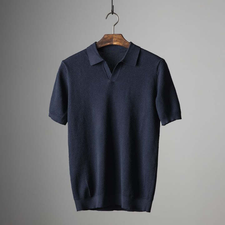 Men Textured Knit Polo Shirt | Jerry