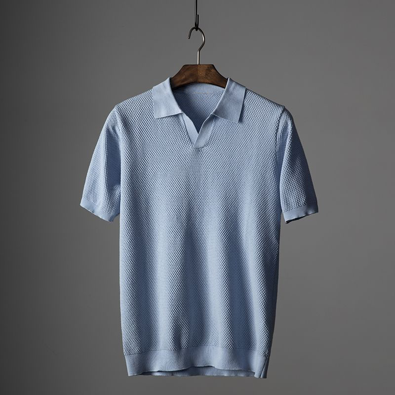 Men Textured Knit Polo Shirt | Jerry