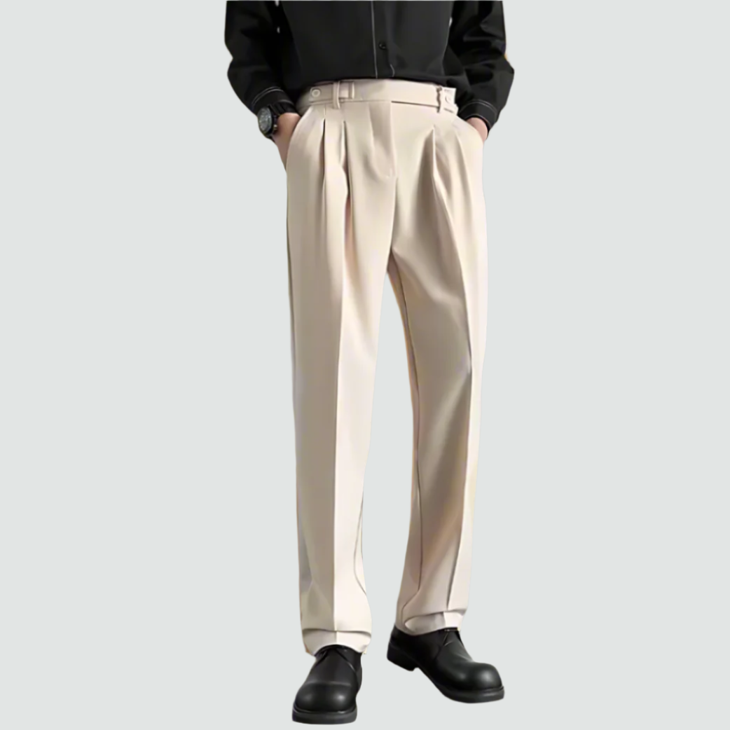 Men Classic Fit Pleated Pants | Salvetti