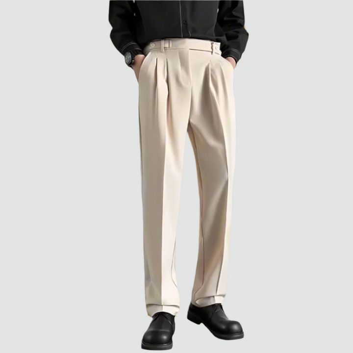 Men Classic Fit Pleated Pants | Salvetti