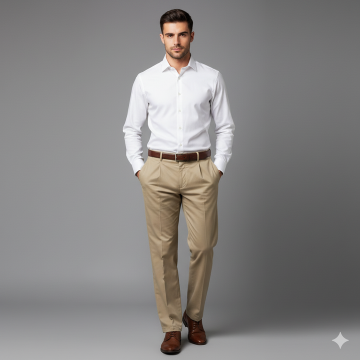 Men Classic Tailored Business Trousers | Finlo