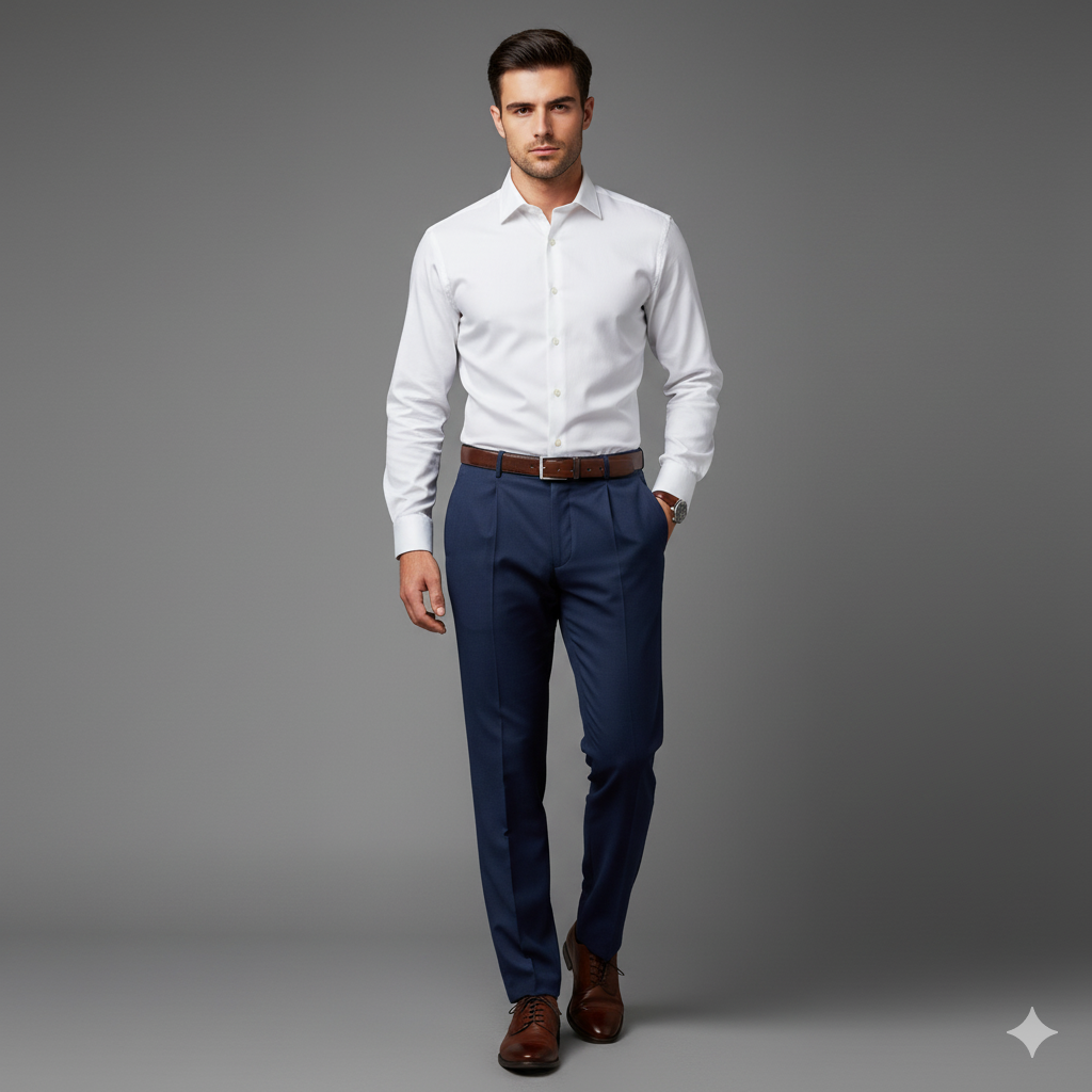 Men Classic Tailored Business Trousers | Finlo