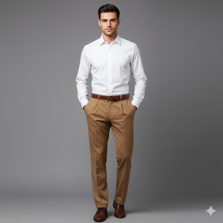 Men Classic Tailored Business Trousers | Finlo