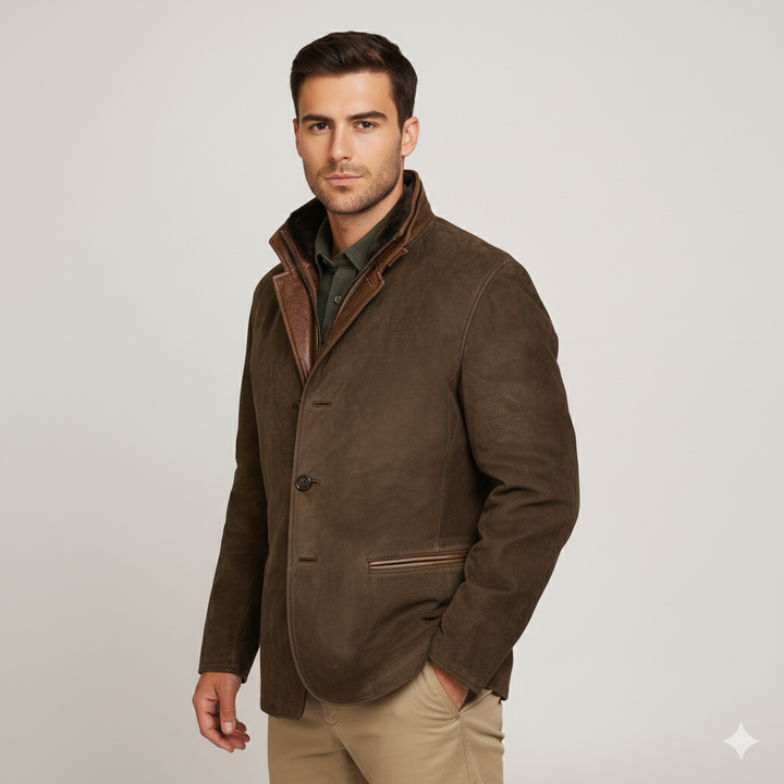 Men Vintage Suede Blazer | Nicholo