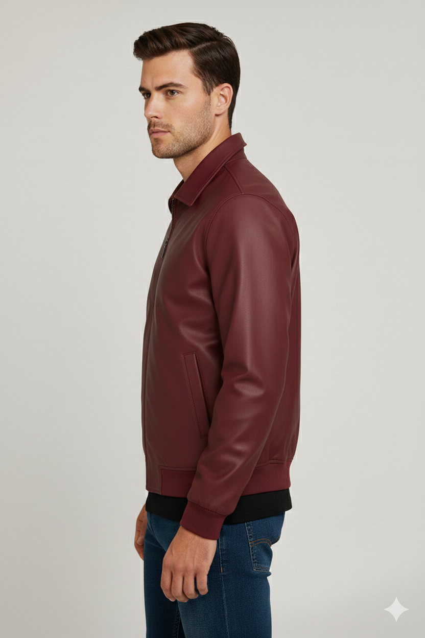 Men Classic Zip-Up Harrington Jacket | Tomlin