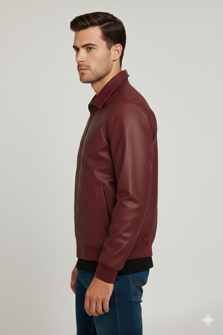Men Classic Zip-Up Harrington Jacket | Tomlin