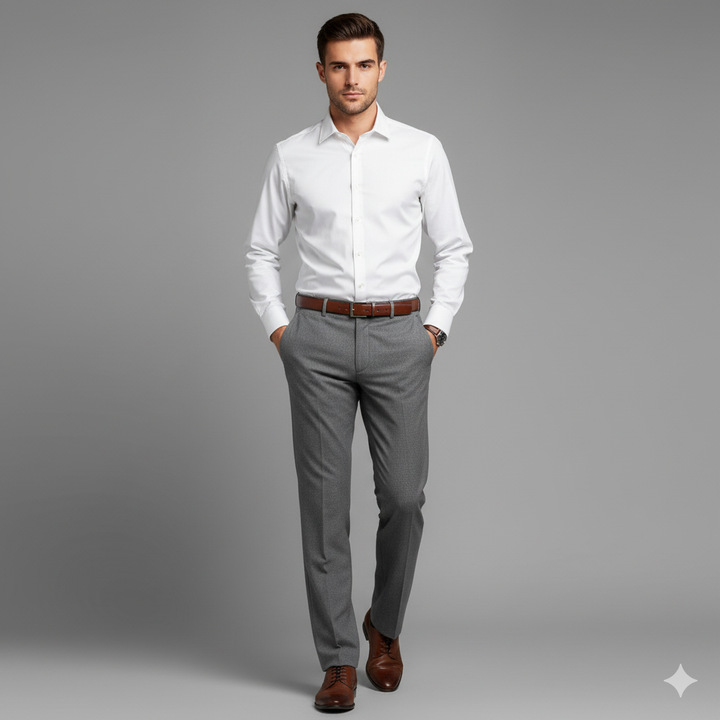 Men Classic Tailored Business Trousers | Finlo