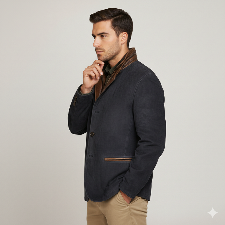 Men Vintage Suede Blazer | Nicholo