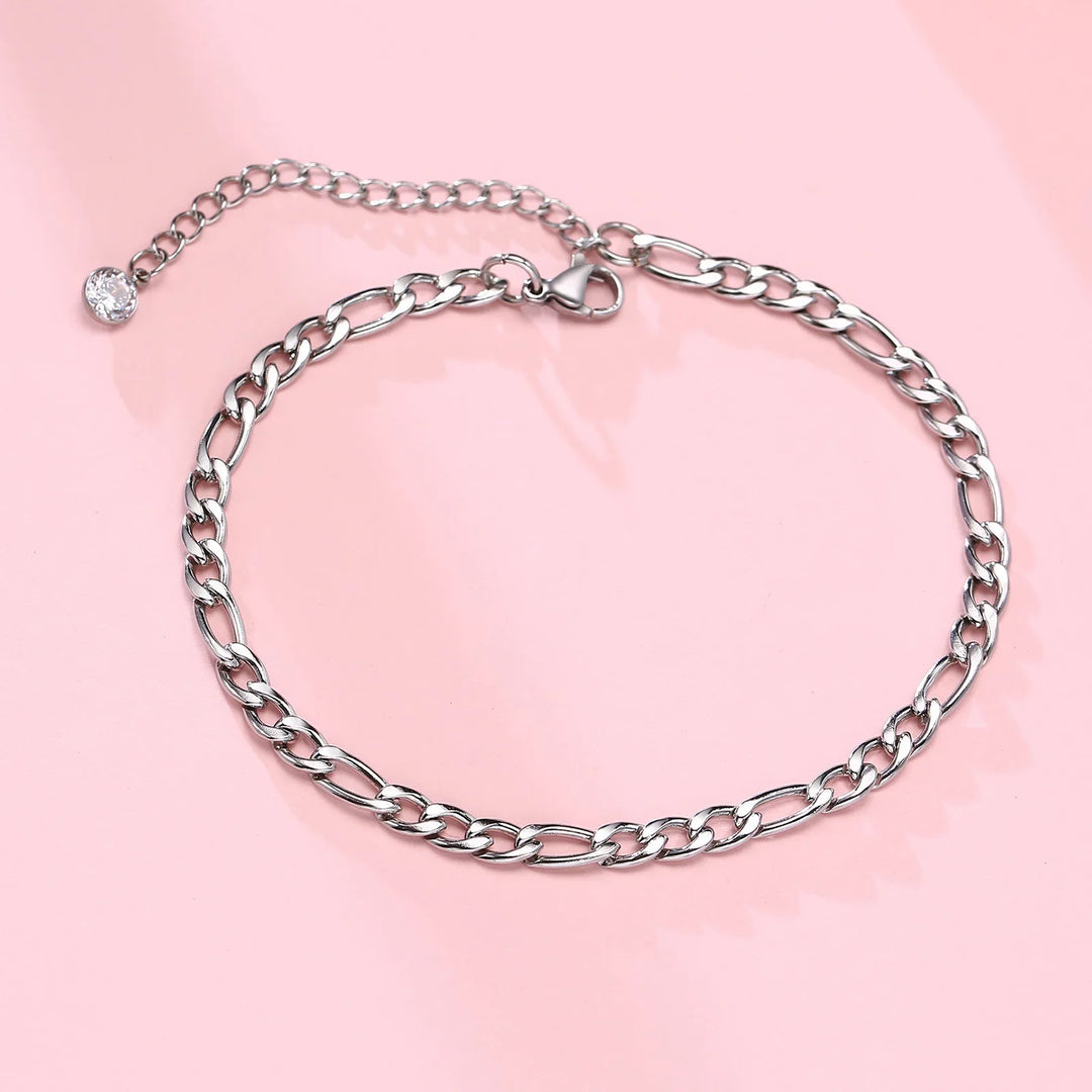 Unisex Figaro Chain Anklet | Soren