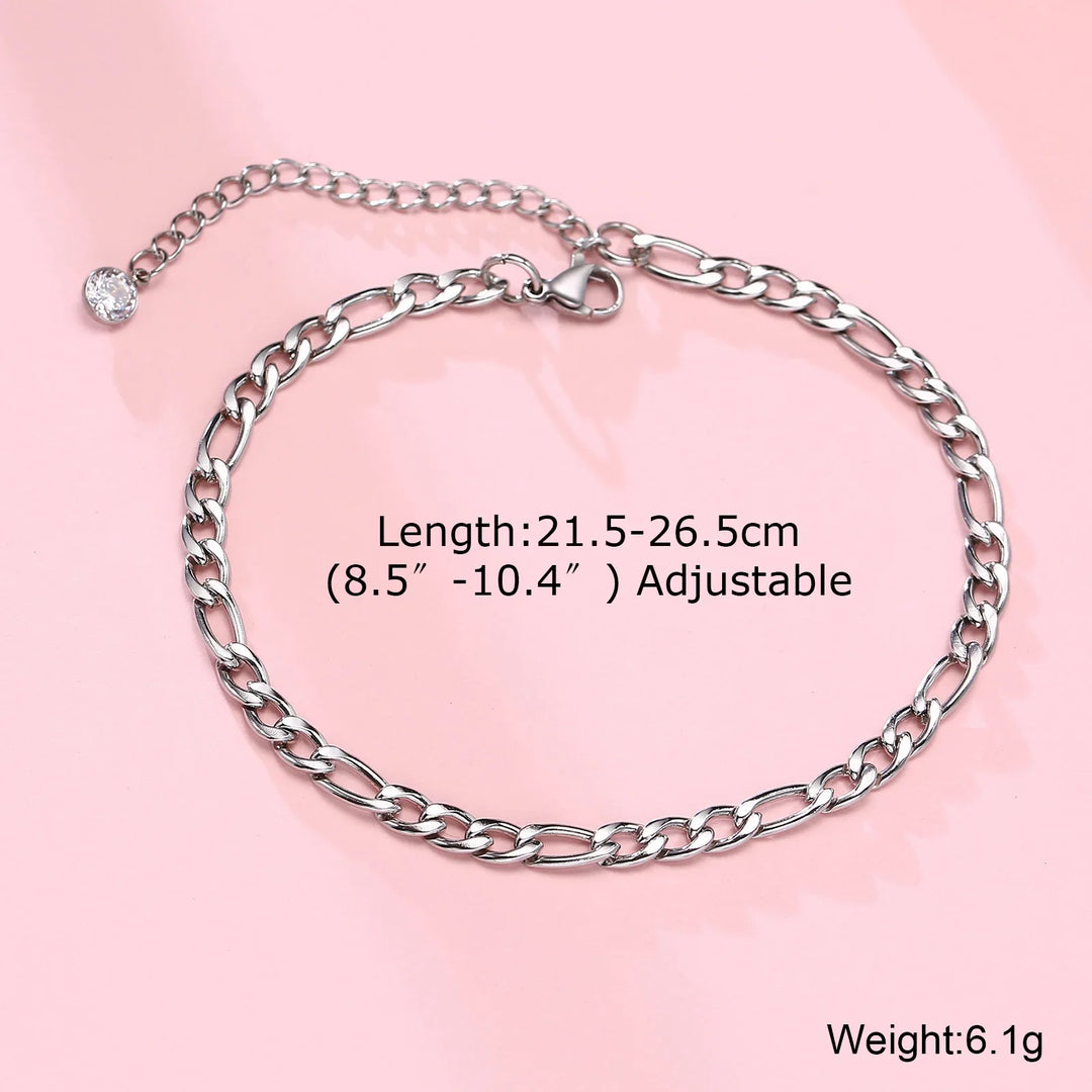 Unisex Figaro Chain Anklet | Soren