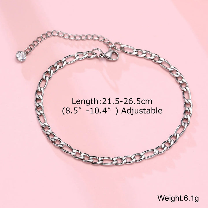 Unisex Figaro Chain Anklet | Soren