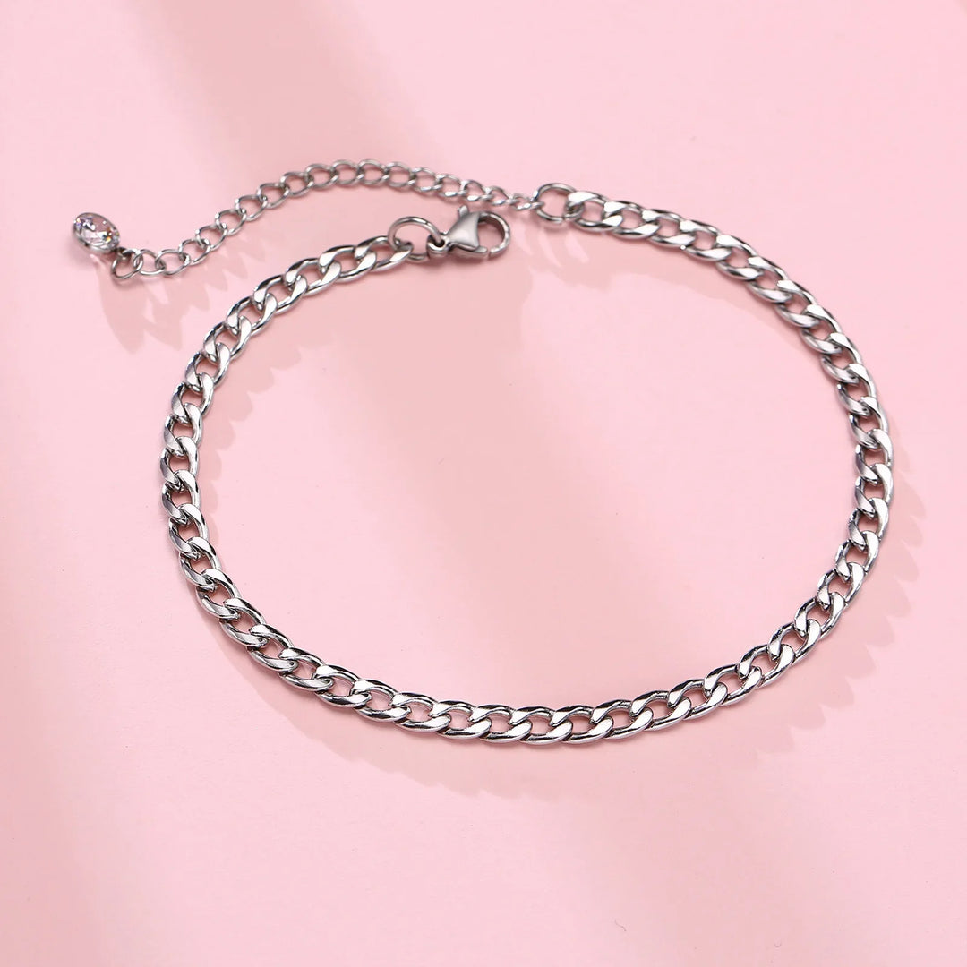 Unisex Figaro Chain Anklet | Soren