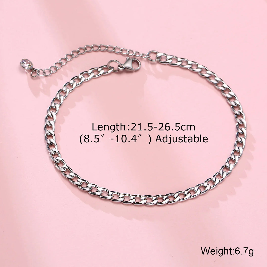 Unisex Figaro Chain Anklet | Soren