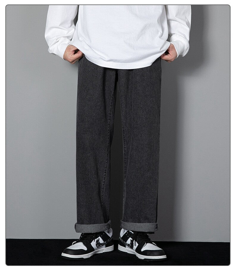 Men Wide Leg Denim Pants | Kael