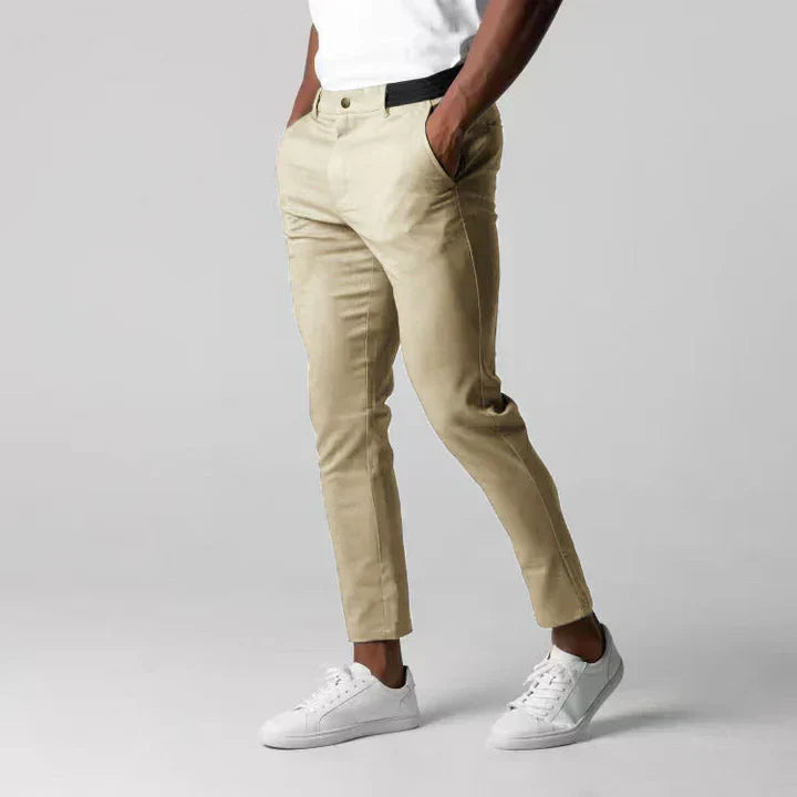 Men Slim-Fit Casual Chinos | Kaelen