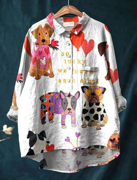 Amelia - Vintage-Inspired Dog Art Tee