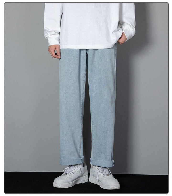 Men Wide Leg Denim Pants | Kael
