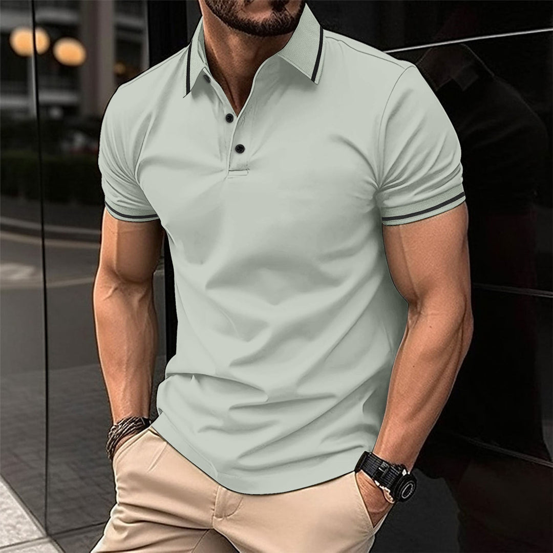Men Classic Polo Shirt with Contrast Trim | Ethan