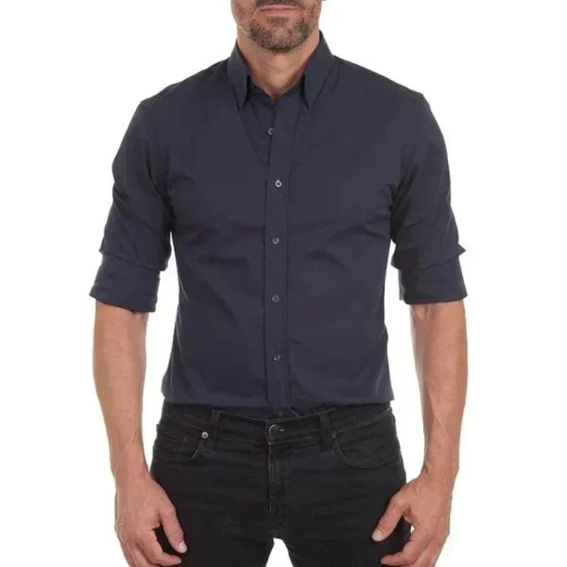 Men Zip Closure Slim Shirt | Sean