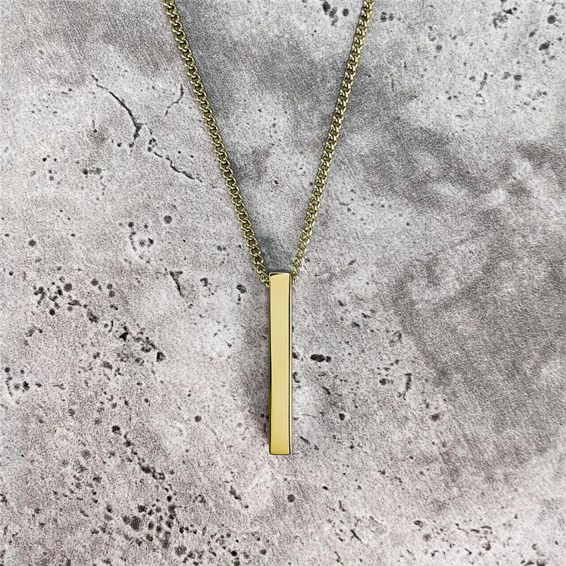 Men Rectangle Pendant Necklace | Daxon