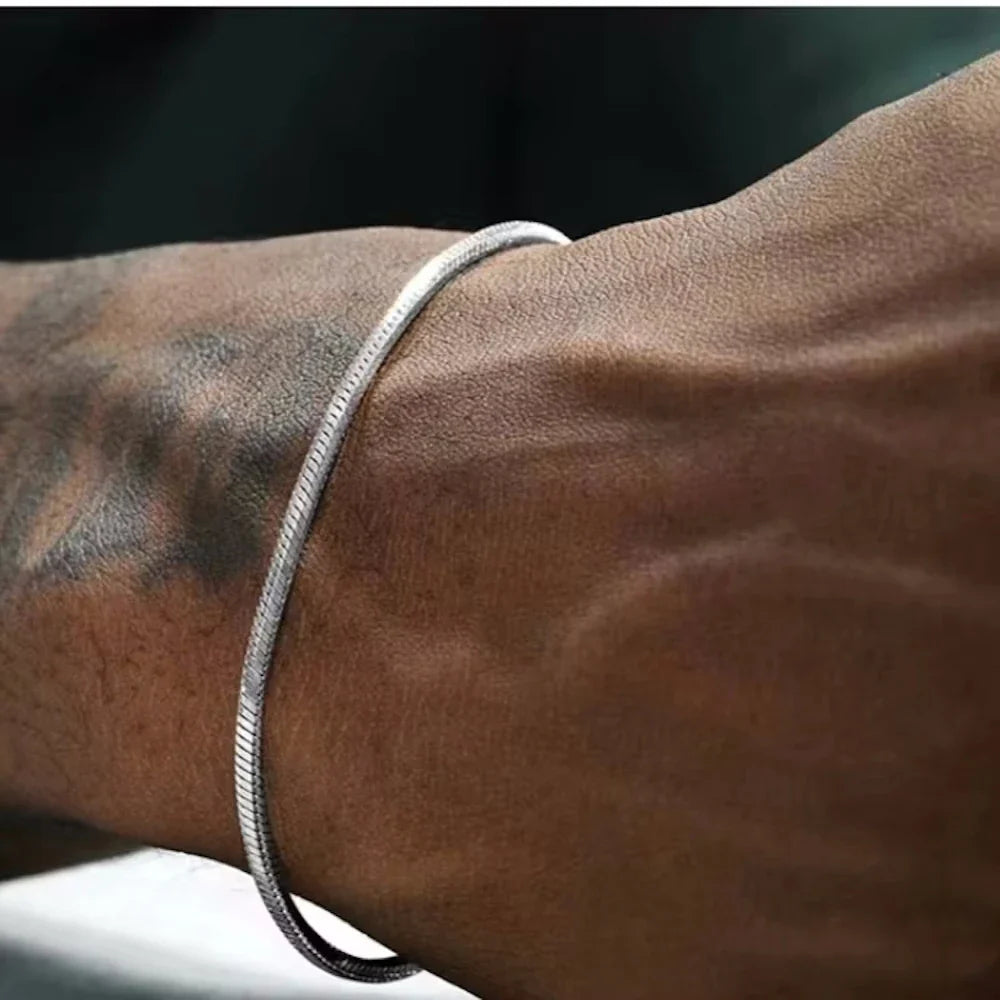 Men Snake Chain Bracelet 3mm | Zephyr