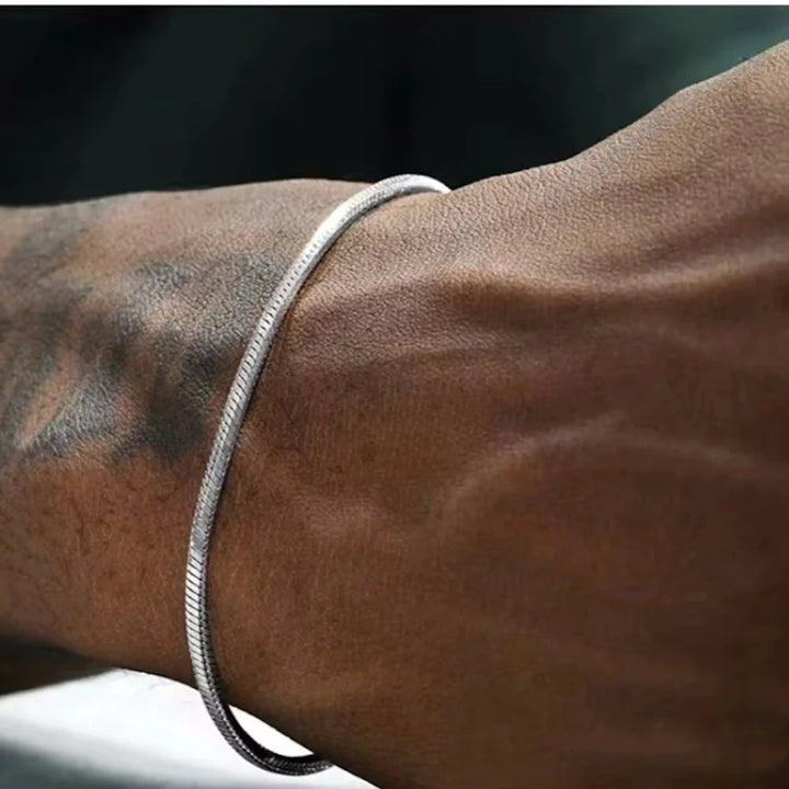 Men Snake Chain Bracelet 3mm | Zephyr