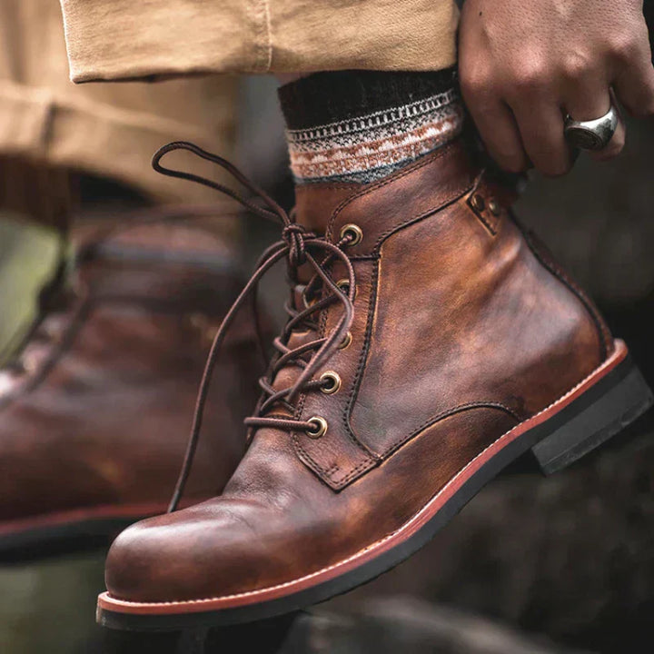 Men High Top Leather Boots | Caldon