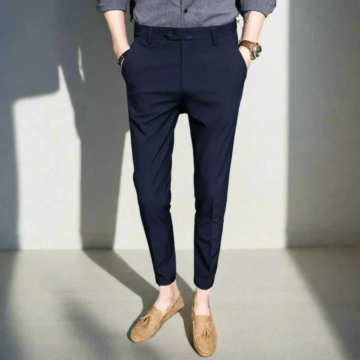 Men Slim-Fit Striped Trousers | Dominic